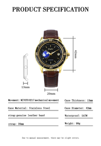 Montre mécanique automatique GEZFEEL Classic Design C1169G pour homme, montre de luxe en jade, certifiée par le fabricant. - Product Image 5