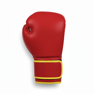 Premium Professional Red Leather Boxing Gloves-Breathable Lightweight <b>Hook</b> Loop Closure Unisex Beach Outdoor Training Gloves - Product Image 3