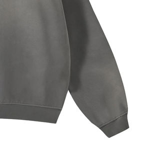 Nouveau sweat à capuche zippé épais 100 % coton délavé en molleton bouclette pour homme, coupe ample et vieillie - Product Image 3