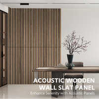 Panneau acoustique en bois Akupanel, lattes en bois MDF avec support en feutre PET, panneau mural absorbant le son pour la décoration intérieure