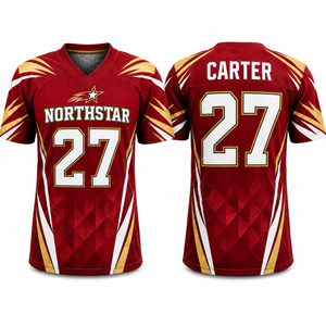 Custom American Football Jersey Wholesale Sublimated Team Uniform Player Number Breathable Sportswear Manufacturer Suppliers OEM - Product Image 1