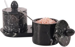 Porte-épices élégant, porte-condiments haut de gamme, décoration de cuisine de luxe, accessoire artisanal pour sel et poivre, style minimaliste. - Product Image 2