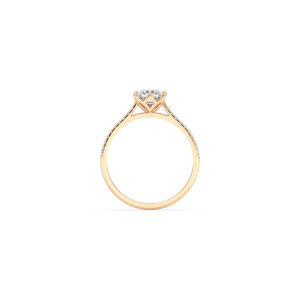 Anillos de compromiso solitarios de diamantes cultivados en laboratorio HPHT CVD de oro sólido de 14K con certificación IGI de REYES High End Luxury Jewelry para mujeres. - Product Image 6