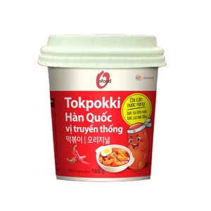 O'Food Tokpokki Tradicional Coreano (Tarta de Arroz Instantánea en Vaso) 105g Alta Calidad Precio Mayorista Sabor a Comida Callejera Coreana - Product Image 1