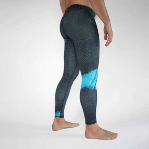 <b>Mens</b> <b>Compression</b> MMA <b>Leggings</b> with Elastic Waist Print Breathable & Quick Dry Customizable for Gym Running & Martial Arts - Product Image 2