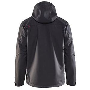 Men's Hooded <b>Waterproof</b> PU <b>Jacket</b> Sporty Style <b>Red</b> Zipper Black Color Regular Fit Winter Wear - Product Image 4
