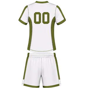 Conjunto de Camiseta y Pantalones Cortos de Rugby Verde Oliva, Cuello en V, Uniforme de Equipo Personalizado, Transpirable, para Entrenamiento Deportivo - Product Image 2