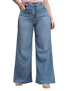 Women's Eco-Friendly Soft Stretch Cotton Mid-Waist <b>Boot</b> Cut Jeans-Vintage Wash Regular Fit Comfortable Wide-Leg Knee-Length - Product Image 2