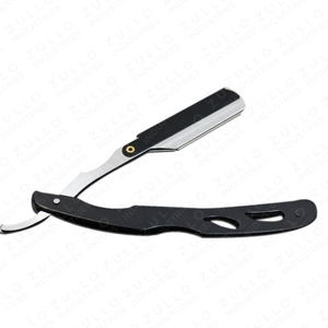 Premium Wooden Leaf Straight Razor Stainless Steel Foldable <b>Barber</b> Shaving Tool Custom Logo OEM Private Label for Men - Product Image 3