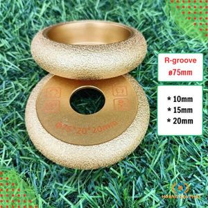 Rueda de perfil de diamante HGP para redondeo de bordes de piedra, 75mm de diámetro, 10mm 15mm 20mm, rueda de pulido de perfil de oso de alta eficiencia OEM - Product Image 4