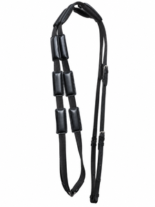 Black Padded Horse <b>Bridle</b> with Adjustable Webbing Equestrian Riding Tack Endurance Halter - Product Image 1