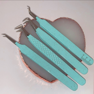 Pince à épiler inclinée en acier inoxydable OEM ODM pour faux cils, haute précision, durable, ensemble d'outils de maquillage pour cils fins - Product Image 1