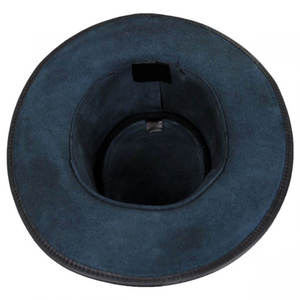 Sombrero de Vaquero de Cuero con Logotipo Personalizado Unisex, Sombrero Plegable Reversible de Diseñador en Negro, Marca Privada - Product Image 2