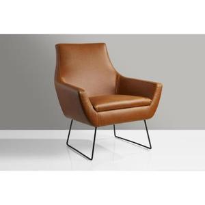 Brown Upholstered Accent Chair Lounge Armchair Metal Legs Modern Living Room <b>Seating</b> - Product Image 6