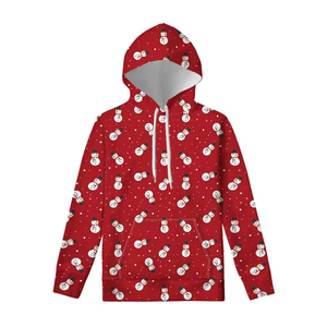 Sweat à capuche unisexe imprimé hiver, lot de 3 – Tissu éponge 100 % coton, impression par décoloration, design doublé, coupe classique, anti-plis - Product Image 1