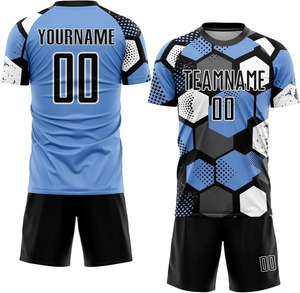 Conjunto de camiseta de fútbol personalizada con nombre, número, logotipo del equipo, uniforme de fútbol transpirable de poliéster, camiseta y pantalones cortos para hombres, mujeres y jóvenes - Product Image 6