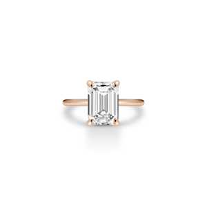 Bagues de fiançailles en diamant, or massif 14k 18k, solitaire, pour anniversaire, mariage, bijoux modernes, taille émeraude, diamant de laboratoire, 1, 2, 3 carats, vente en gros - Product Image 5