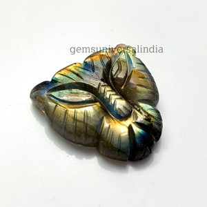 Cabochon en labradorite naturelle sculpté en forme de tête de lion, pierre précieuse sculptée à la main en forme de lion pour la fabrication de bijoux, vente en gros, fournisseur en vrac - Product Image 5