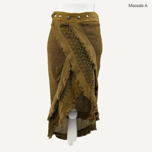 Falda Cruzada de Algodón Crudo |   Falda Maxi Bohemia de Varias Capas |   Ropa Estilo Gitano para Festivales |   Falda Estilo Hada Élfica para Mujer - Product Image 3