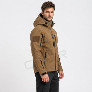 Waterproof Eco-Friendly Windproof Hiking Bomber <b>Jacket</b> <b>Men</b> High Street Breathable Winter Hooded Zipper OEM Custom Brand <b>Long</b> - Product Image 4