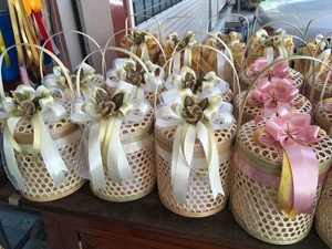 Panier-cadeau en bambou personnalisé, tissé à la main, en bambou, pour un emballage cadeau haut de gamme - Product Image 4
