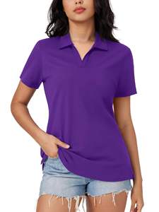 Chemise polo pour femmes, respirante, personnalisable avec logo, vente en gros, manches courtes, chemise polo de travail avec logo - Product Image 3