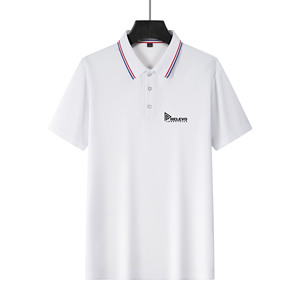 Camiseta Polo Blanca de Manga Corta para Hombre de Relevo Industries, Color Sólido, Logotipo Bordado, Talla Grande, Algodón - Product Image 1