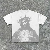 T-shirt graphique surdimensionné de qualité supérieure pour hommes et femmes, streetwear, imprimé artistique vintage, coton, décontracté, été, mode urbaine, hip hop