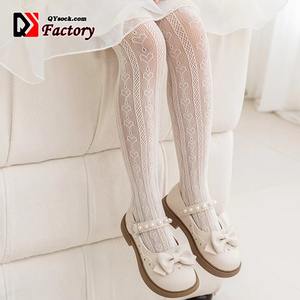 Calcetines de malla fina transpirables para bebés y niñas, estilo vintage, de color liso, con lazo, hasta el tobillo, para verano, calcetines largos de punto para niños pequeños. - Product Image 6