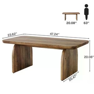 Farmhouse Style <b>Low</b> Cocktail Tea <b>Table</b> Elegant Coffee <b>Table</b> Design - Product Image 3