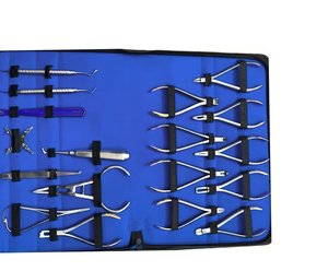 Ensemble d'instruments d'orthodontie dentaire de base de qualité supérieure, 18 pièces, en acier inoxydable, certifié CE, manuel, source composite - Product Image 2