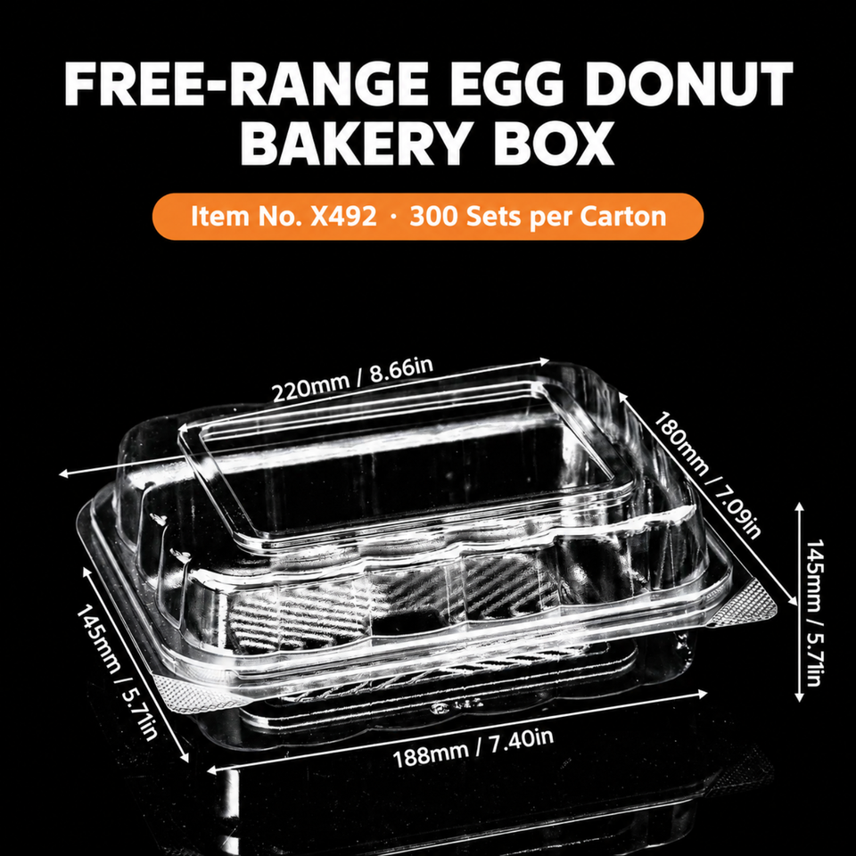 Swiss Roll Clamshell Box Clear Hinged Lid Tray for Cake Roll Bread ...