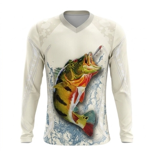 Nuevo diseño, tela de secado rápido, ajuste cómodo para hombres, pesca, navegación, camiseta de pesca de manga larga para hombres, ligera. - Product Image 1