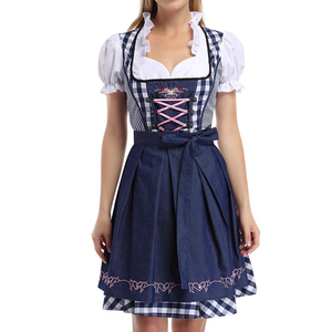 Mejor fabricante de vestidos bávaros Dirndl para mujer, nuevo diseño, precio bajo, buena calidad, vestido Dirndl alemán para damas - Product Image 1