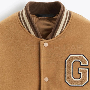 Chaqueta Letterman Casual de Invierno de Primera Calidad con Logotipo Frontal, 100% Algodón, Diseño Transpirable, Estilo Urbano - Product Image 6