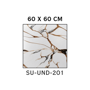Carreaux de sol en céramique imprimés numériquement 600x600mm, surface brillante, couleur blanche, utilisation moderne pour villa - Product Image 1