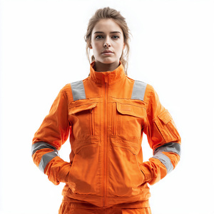 Chaqueta de Trabajo para Mujer, con Bolsillo Grande en el Pecho, Sudadera con Capucha de Seguridad, Chaqueta de Invierno con Capucha para Trabajo, Venta al Por Mayor - Product Image 4