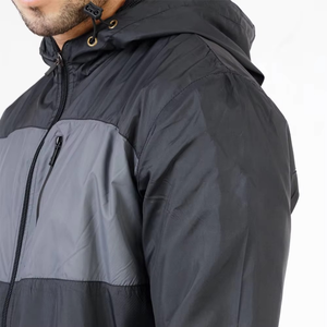 Custom Men's Zipper up Lightweight Jacket Set Streetwear <b>Windbreaker</b> Windproof Nylon Tracksuit Waterproof Polyester Tracksuit - Product Image 5