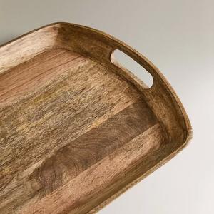 Bandeja de Servir de Madera Rústica Moderna, Bandeja de Madera Maciza para Servir Té, Café y Desayuno - Product Image 4