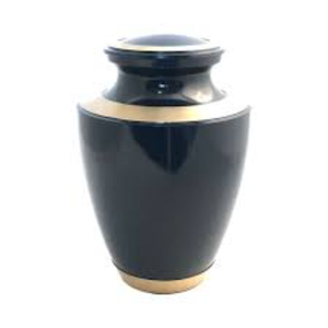 Urna Funeraria de Latón Azul Wedgewood para Cenizas Humanas, Urna Conmemorativa de Metal Hecha a Mano, Elegante Recipiente para Entierro en Oferta - Product Image 2