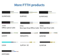 1km/tambour SM Câble de dérivation FTTH GJYXFCH-2 extérieur 2 conducteurs G657A2