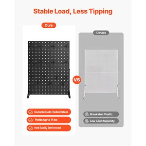 Espositore da Tavolo con Pannello Forato 17 X 13 Pollici, 30 Ganci, Pannello in Acciaio Laminato a Freddo Rinforzato, Materiale Acrilico - Product Image 3