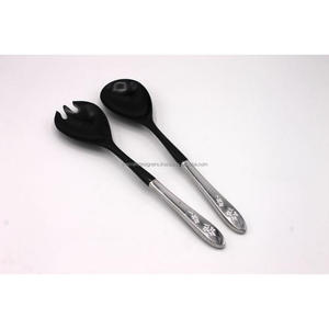 Mirror Polish Spoon Fork <b>Set</b> 2 Pcs Premium Quality Food Safe Certified Stainless Steel Salad Server <b>Sets</b> For Restaurants - Product Image 5