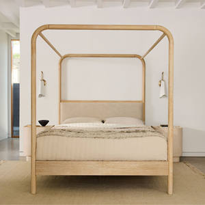 Muebles de Dormitorio Modernos de Lujo en Madera de Teca, Estructura de Madera de Teca Sólida, Camas con Dosel King Size - Corsica - Product Image 2