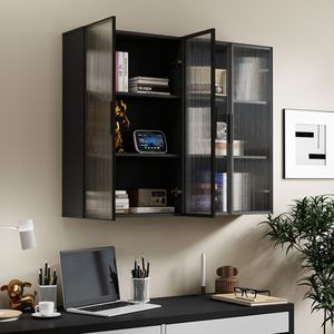 Armadio da Parete con Porta in Vetro per Bagno e Cucina, Ideale per lo Stoccaggio sul Balcone - Product Image 6