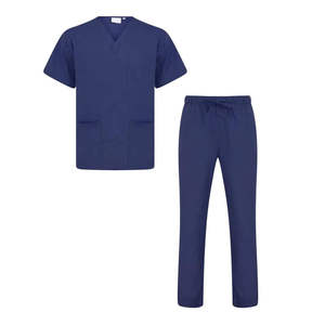 Professional Men's Medical Scrub <b>Set</b> Breathable Stretch V-neck Nurse Uniform Hospital <b>Doctors</b> Workwear Dental Clinic Suit - Product Image 2