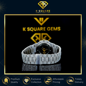 ผู้ส่งออกขายส่งคุณภาพสูง นาฬิกาข้อมือควอตซ์อัตโนมัติแบบอนาล็อก สำหรับทุกเพศ สายแก้วมอยส์ซาไนต์ กันน้ำ 3 เมตร หรูหรา - Product Image 2