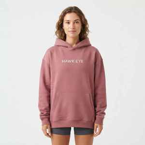 เสื้อฮู้ดโอเวอร์ไซส์ผู้หญิง สีชมพูอมเทา ทรงหลวม ผ้าฟลีซ มีฮู้ด สไตล์ลำลอง สีพื้น สำหรับฤดูใบไม้ร่วง - Product Image 3