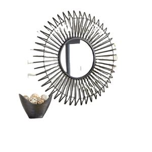 Decorative Sunburst Metal Wall Mounted Decorative <b>Mirror</b> for Home Hotel Living Room Decoration Iron Cheap Sunburst Wholesale - Product Image 1