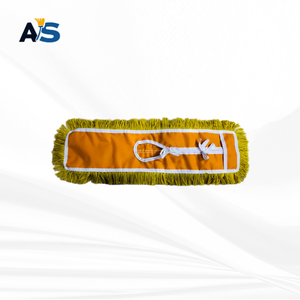 A&S Durable 5x24 Dust Mop with Cotton Thread Cut End Design Self-Wringer Aluminum Pole Industrial <b>Style</b> for Multi Floor Cleaning - Product Image 2